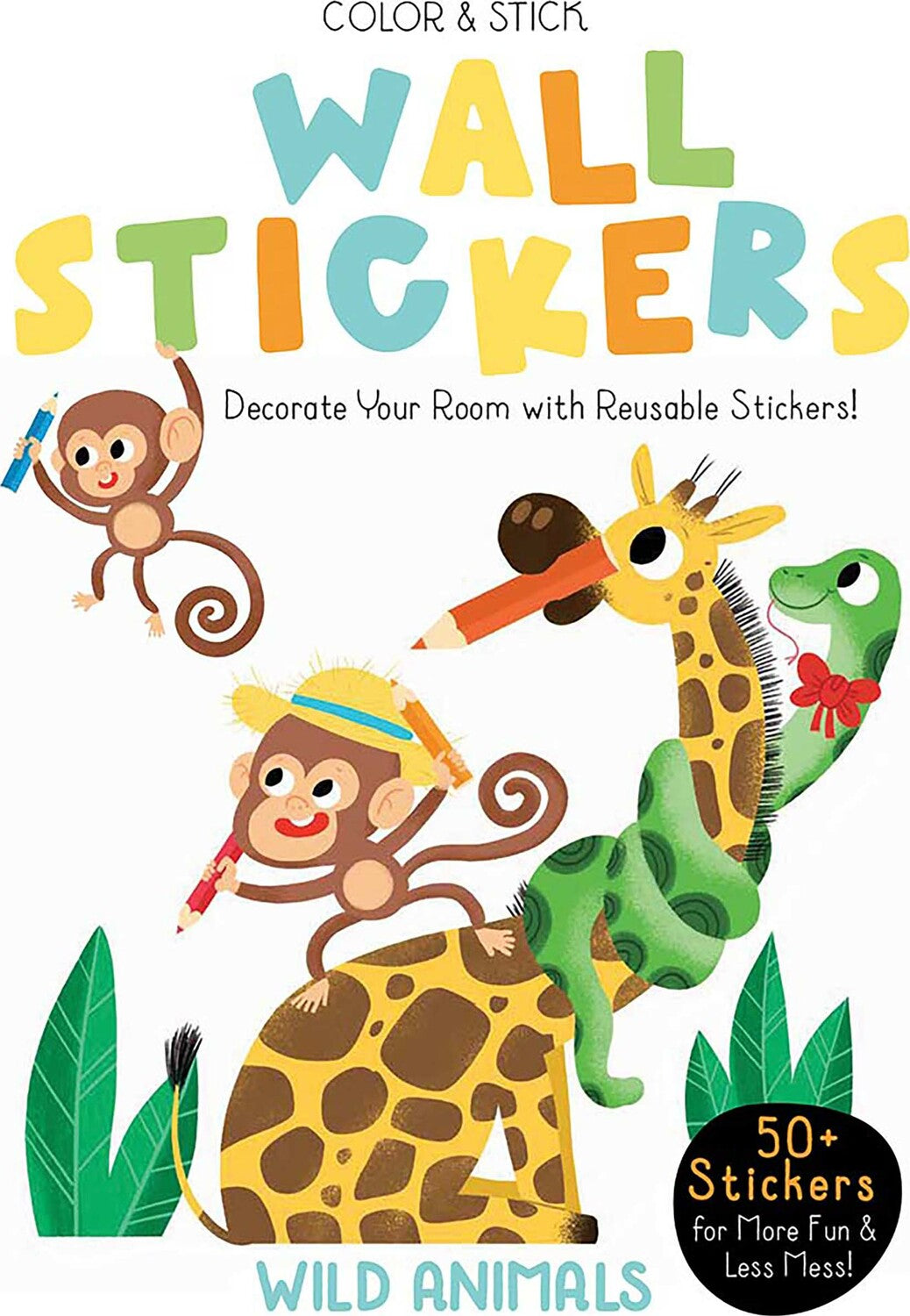 Color & Stick Wall Stickers: Wild Animals