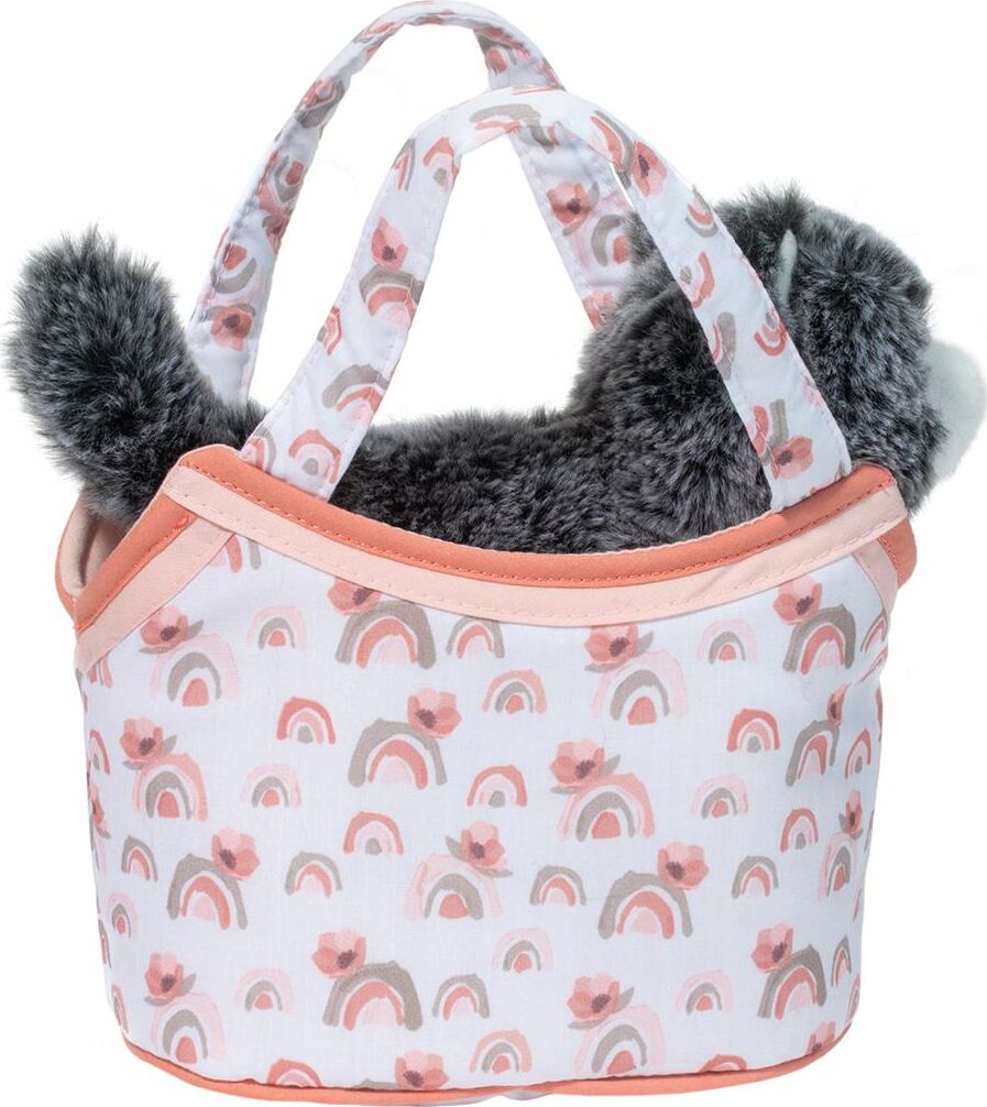 Watercolor Rainbow Sassy Sak with Gray Cat