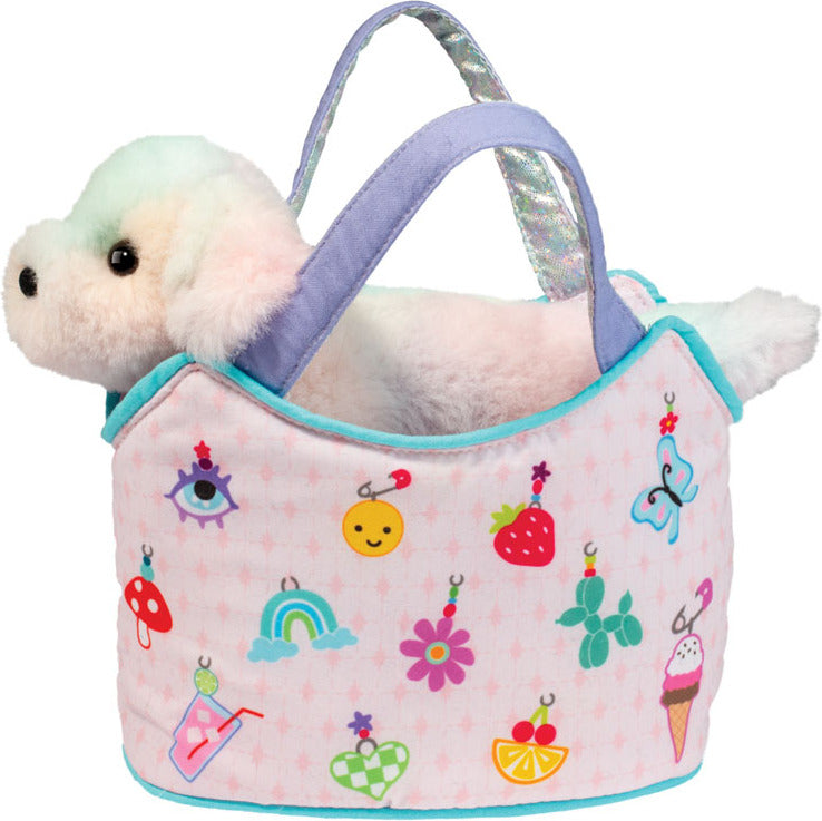 Charmingly Yours Sassy Sak with Rainbow Pup