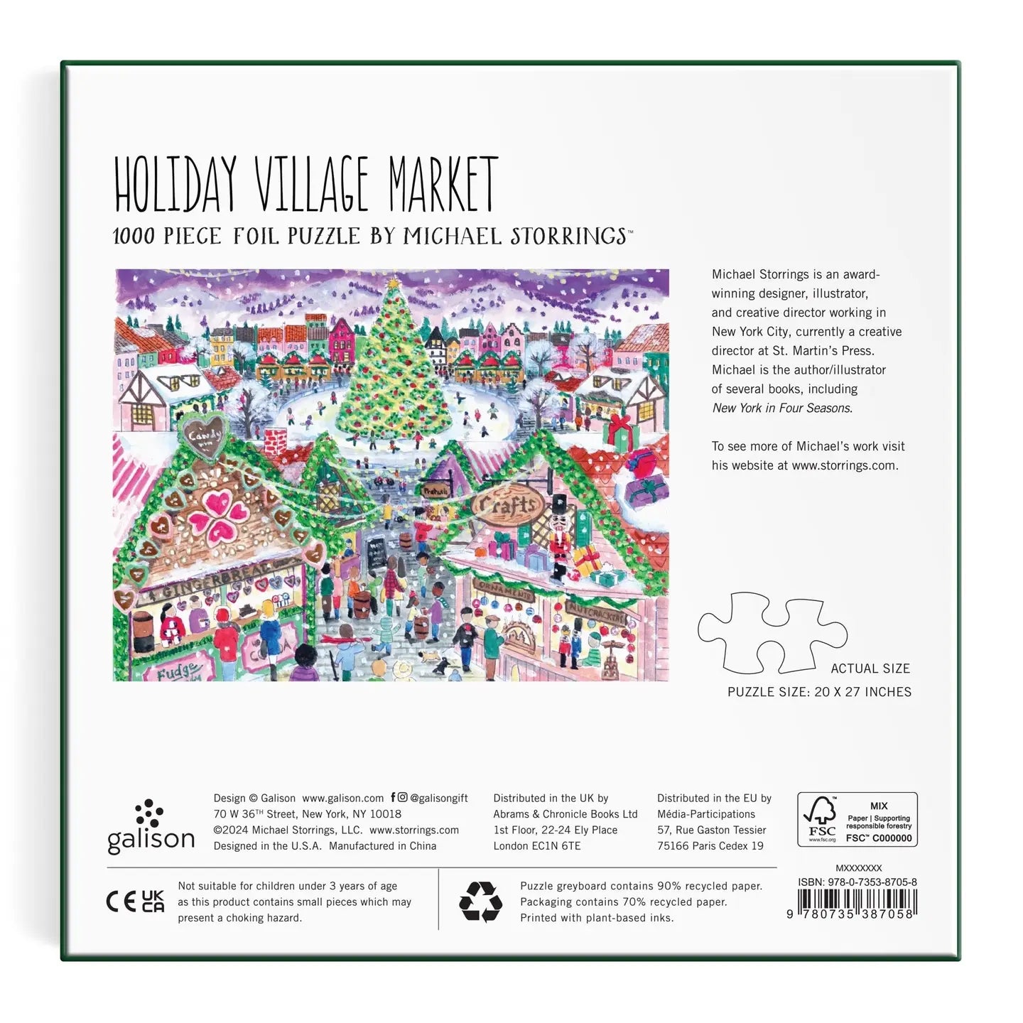 Holiday Village Market Puzzle 1000 Foil