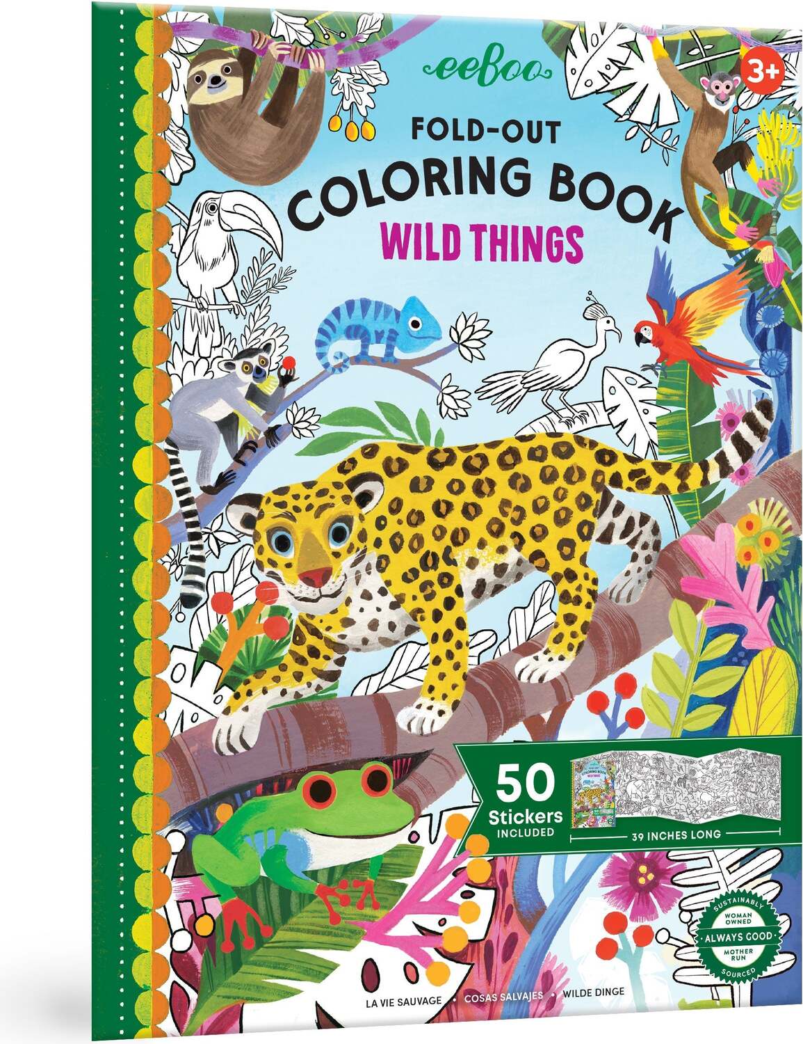 Wild Things (fold-out coloring book with stickers)