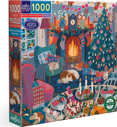 English Cottage Christmas 1000 Piece Puzzle