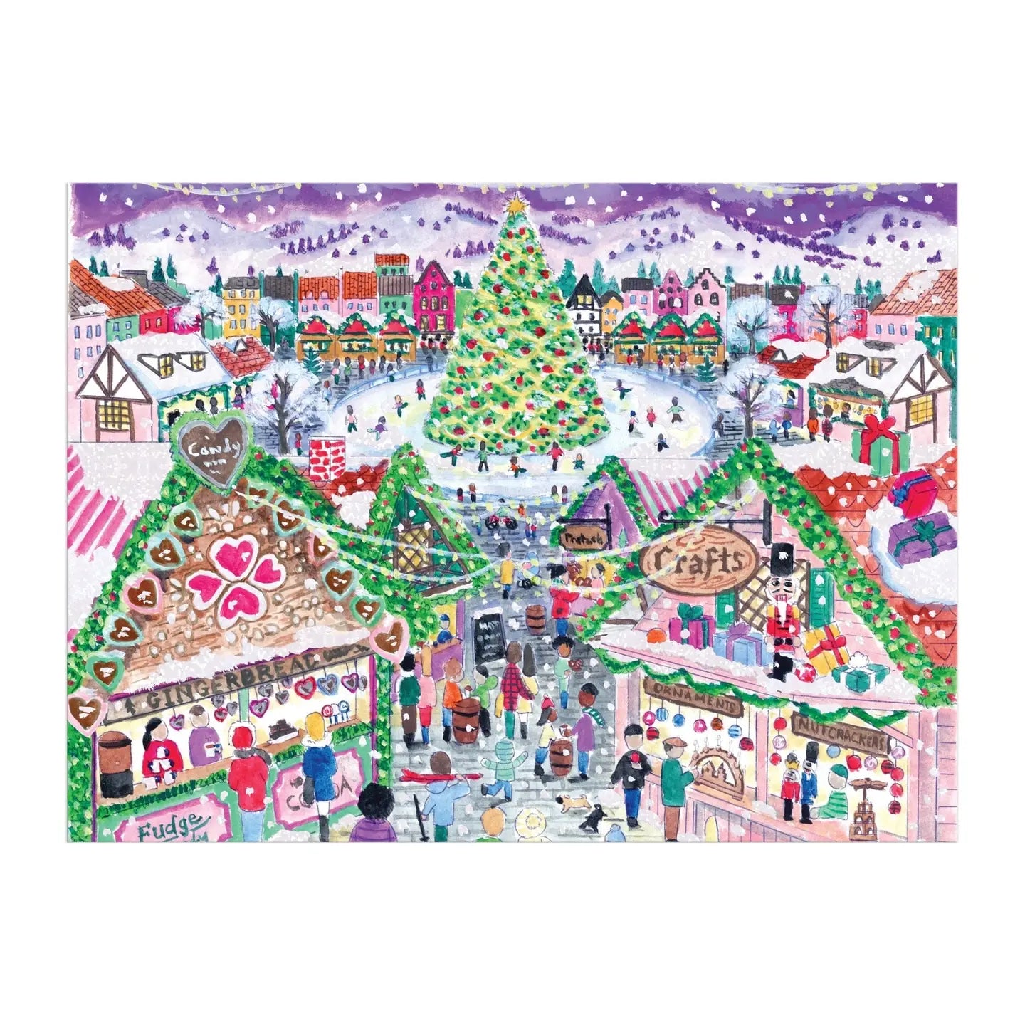 Holiday Village Market Puzzle 1000 Foil