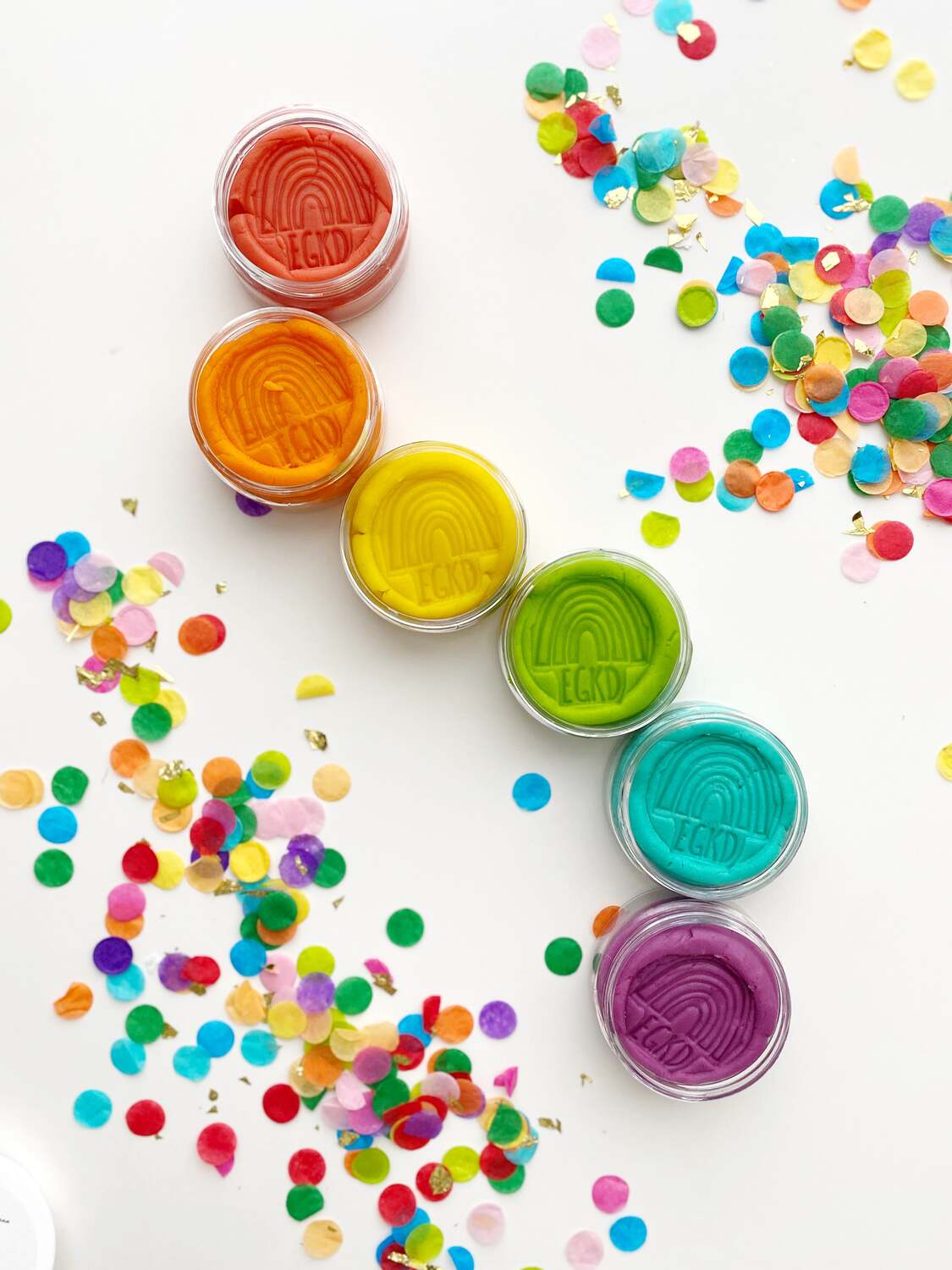 Mini KidDough Party Favors - Rainbow Bright Set