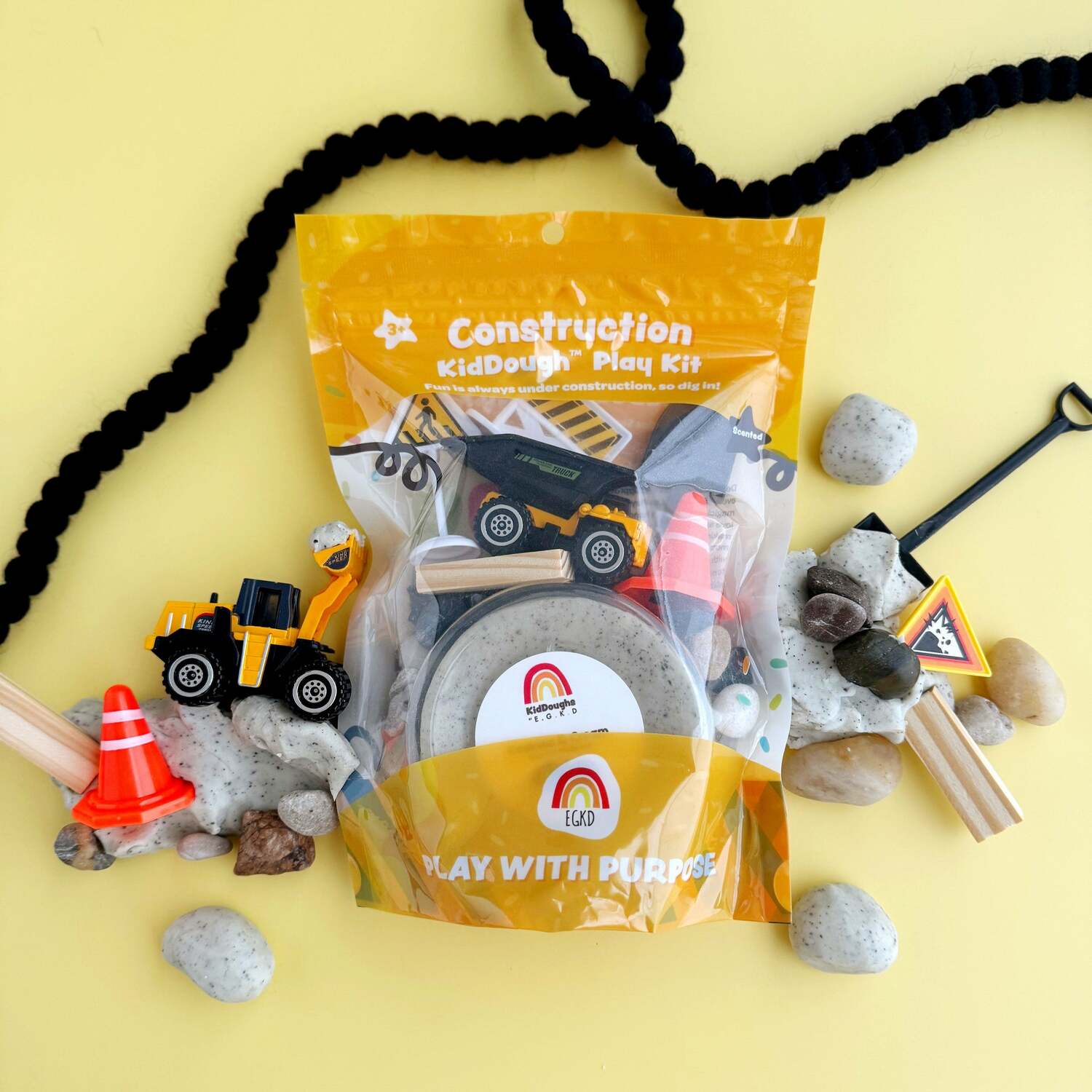 Construction (Cookies and Cream) KidDough Play Kit