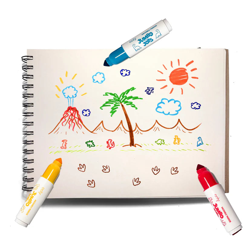 Jumbo Jots 8 Dual Tip Dinosaur Markers