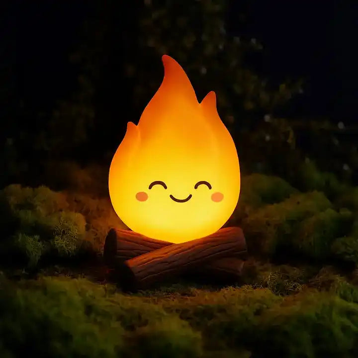 Mushi Ambient Fire Night Light - Squishy Silicone USB-C