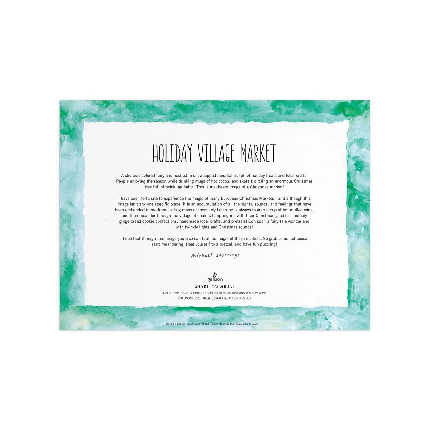 Holiday Village Market Puzzle 1000 Foil