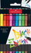 10Ct Felt Tip Brush Pen Black Edition Box