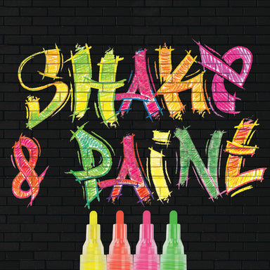 Black Edition Shake & Paint Markers - Neon 4ct