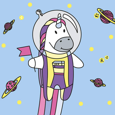 Spaceman – Paint by Outlines for Kids | Artwille | 8x8 inch | Easy Painting Kit