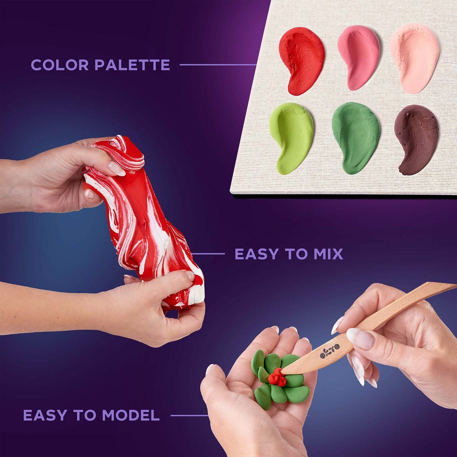 OKTO Sensory Art 3D Woodcraft "Passion" – Succulent Craft Kit