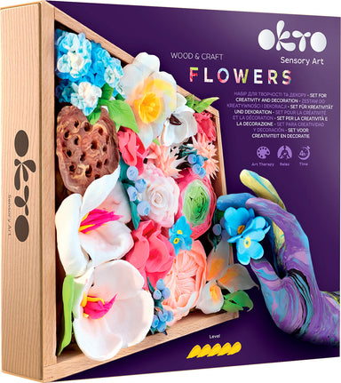OKTO Sensory Art 3D Woodcraft "Romance" – Flowers Craft Kit