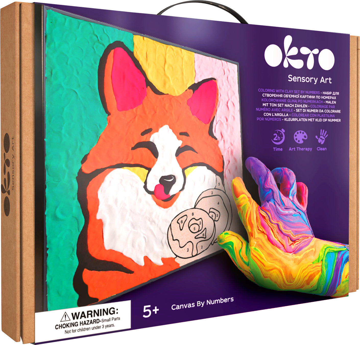 OKTO Clay-by-Numbers Kit – "Fox" (11.4" x 11.4")