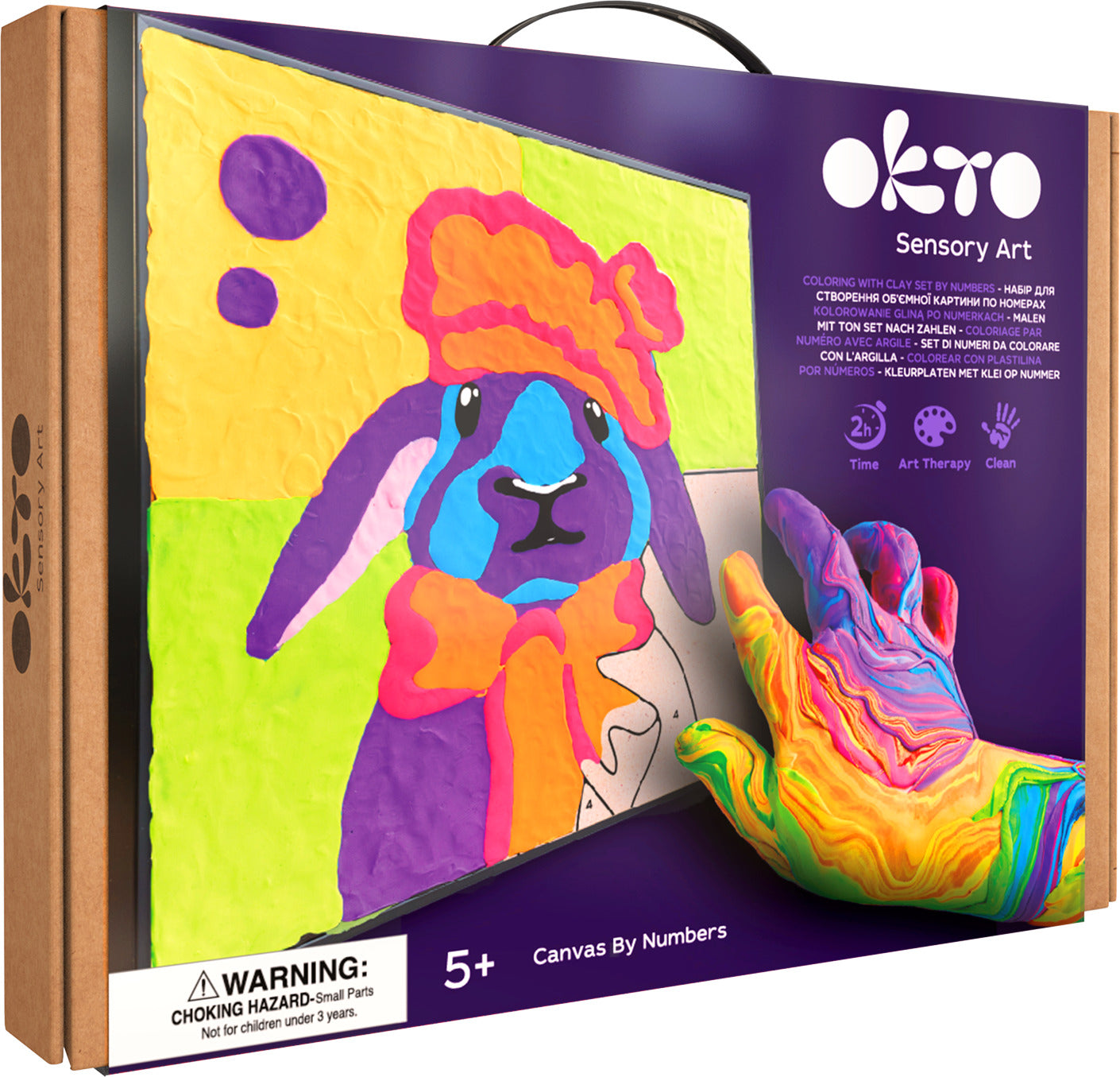 OKTO Clay-by-Numbers Kit – "Bunny" (11.4" x 11.4")