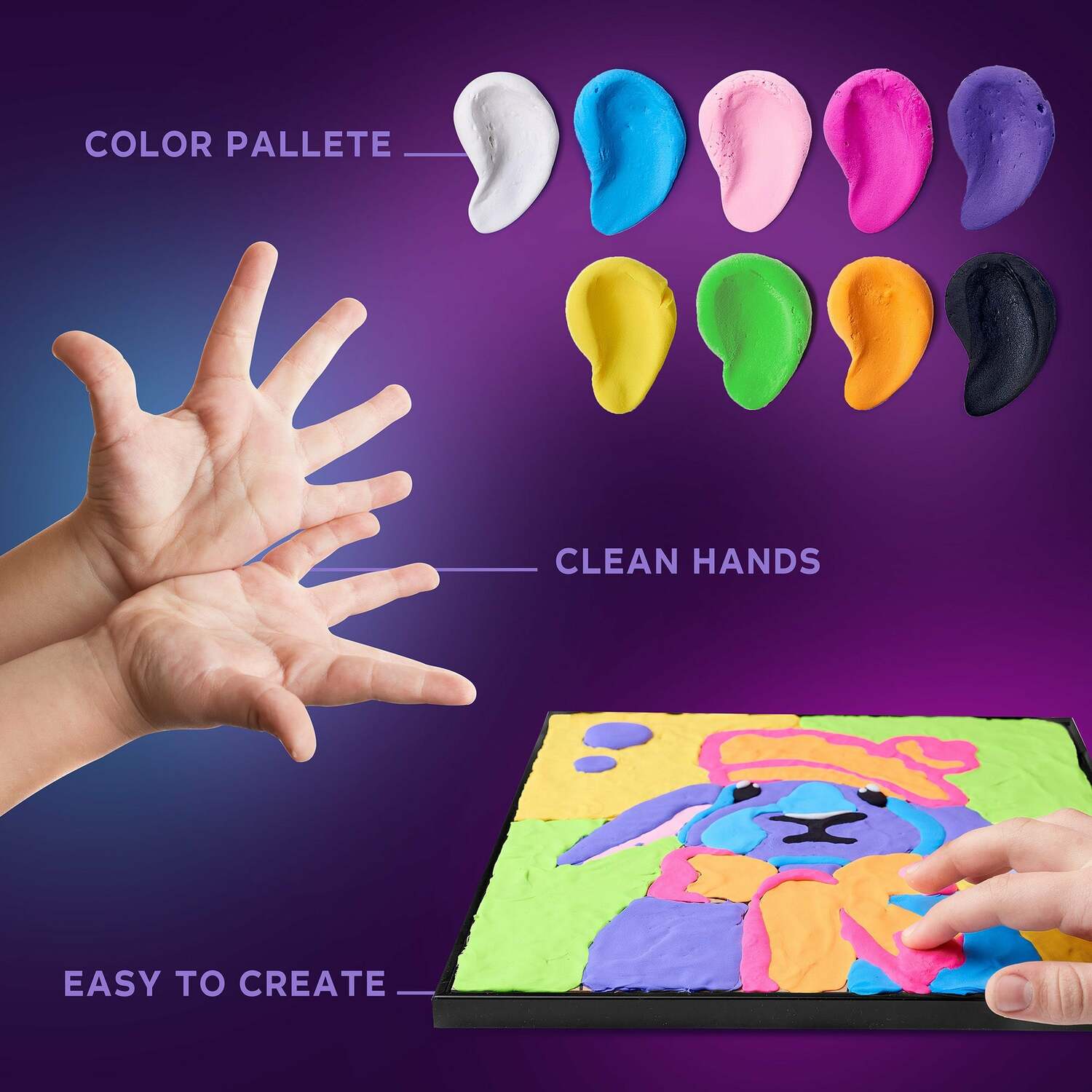 OKTO Clay-by-Numbers Kit – "Bunny" (11.4" x 11.4")