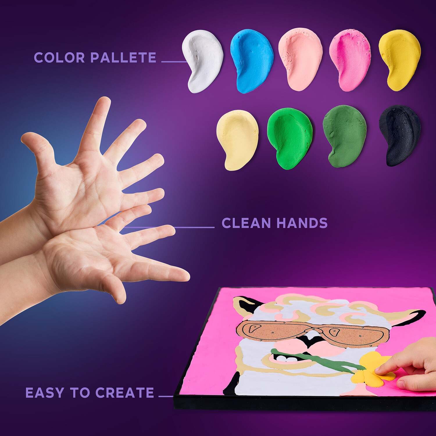 OKTO Clay by Numbers - Lama - (16.54 x 12.01 in) - Ages 5+