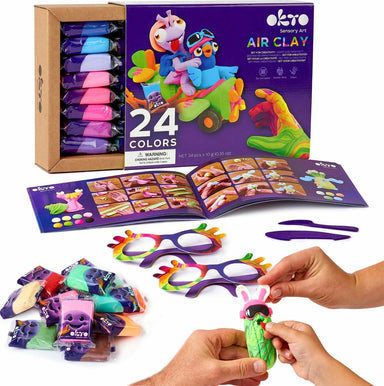 OKTO Air Clay Set for Creativity – 24 Colors