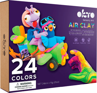 OKTO Air Clay Set for Creativity – 24 Colors