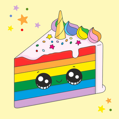 Cake – Paint by Outlines for Kids | Artwille | 8x8 inch | Easy Painting Kit