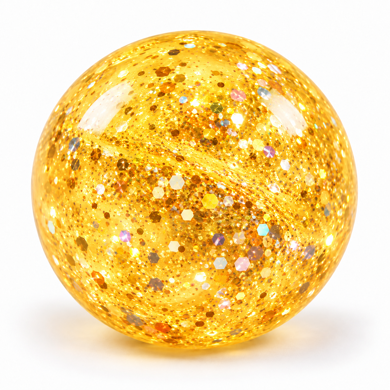 Glitterally Amazing Squishy Ball – 1 Piece, Assorted Colors