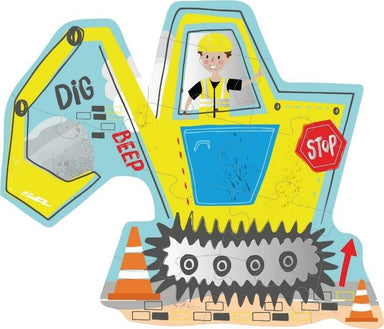 Digger 12pc Shaped Jigsaw Puzzle with Shaped Box