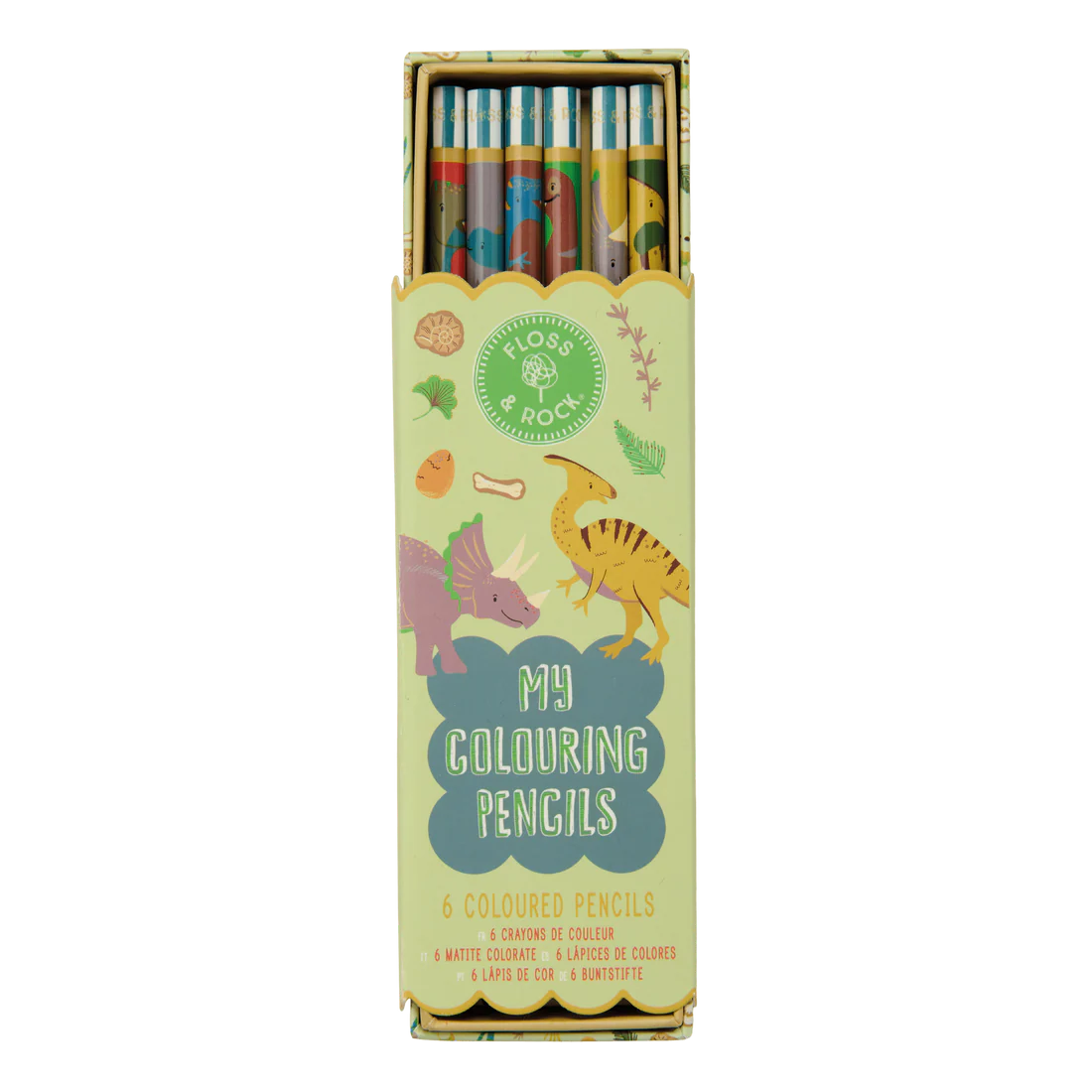 Dino My Pack of 6 Colouring Pencils