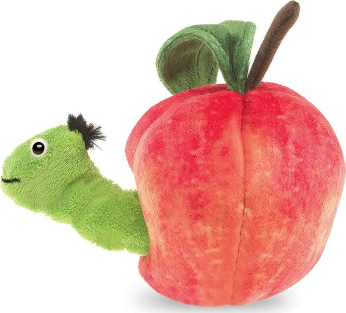 Worm in Apple Finger Puppet