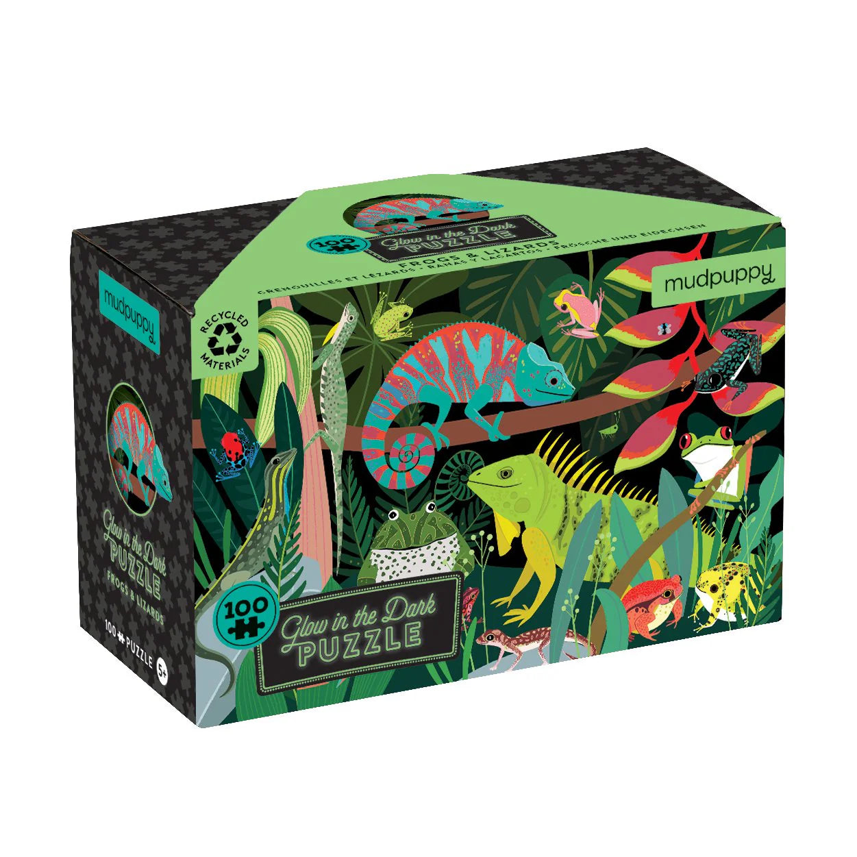 Glow Frogs Lizards 100 Pc Puzz