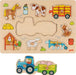 Lift-Out Puzzle - Tractor with Trailers