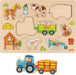 Lift-Out Puzzle - Tractor with Trailers