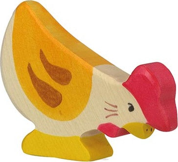 Hen, Pecking - Holztiger