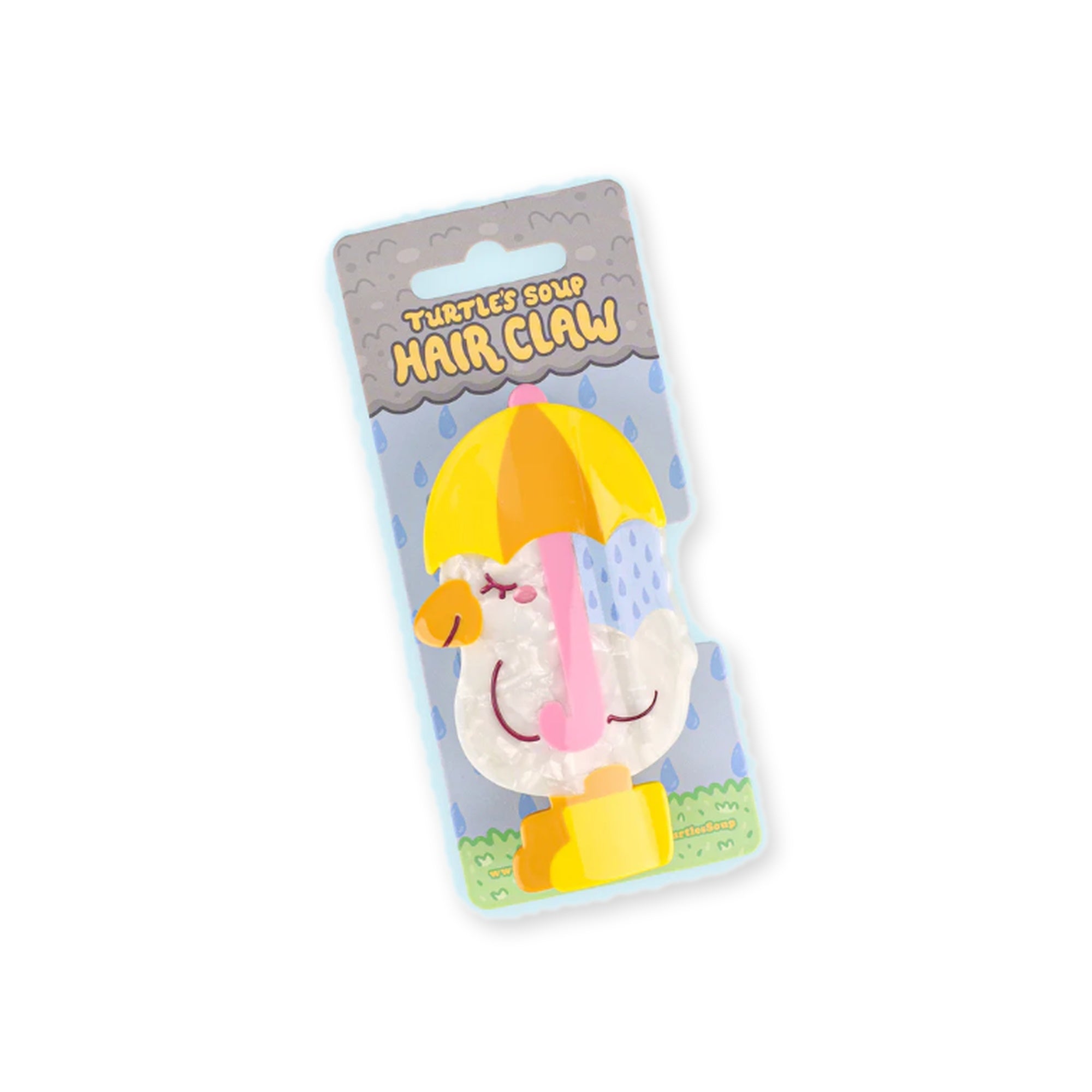 Goose and Umbrella Hair Claw, Accessory, Cute, Hair Clip - Acetate