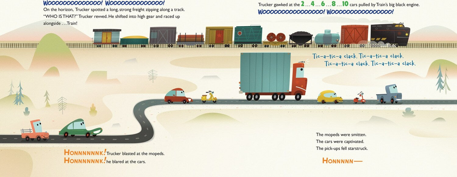 Trucker and Train