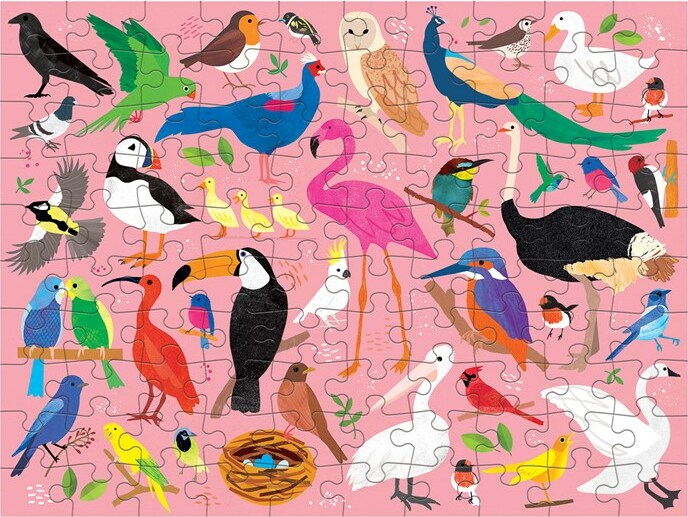 Bugs & Birds 100 Piece Double-Sided Puzzle