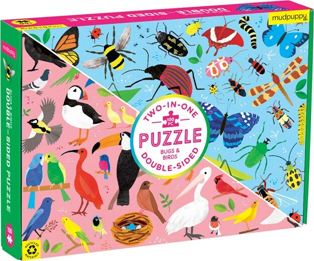 Bugs & Birds 100 Piece Double-Sided Puzzle