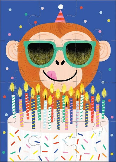 Monkey Cake Greeting Card Puzzle