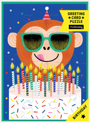 Monkey Cake Greeting Card Puzzle