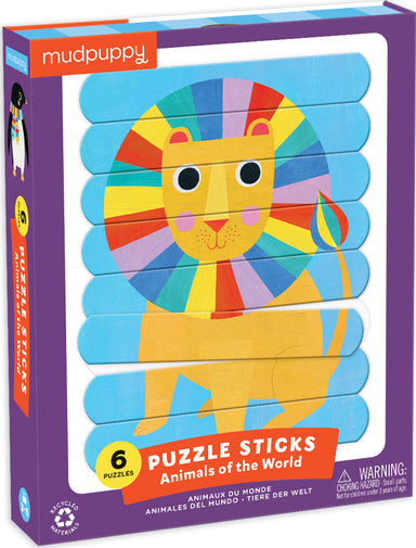 Animals of the World Puzzle Sticks