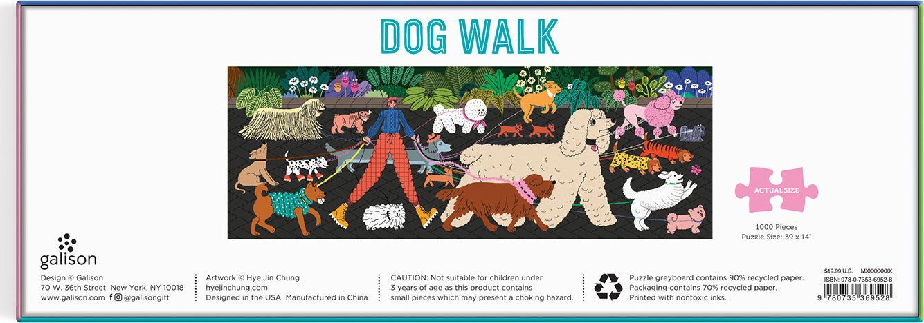 Dog Walk 1000 Piece Panoramic Puzzle