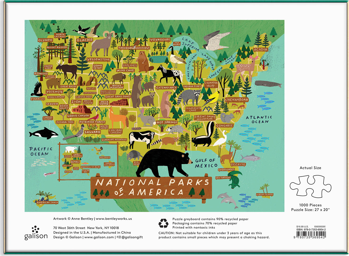 National Parks of America 1000 Piece Puzzle