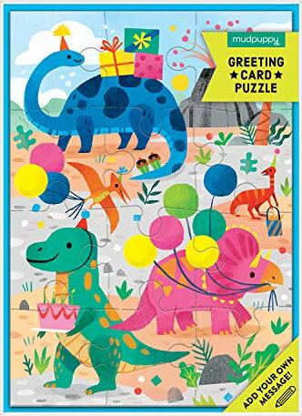 Dino Party Greeting Card Puzzle