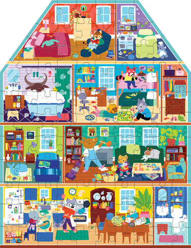My House, My Home 100 Piece House-Shaped Puzzle