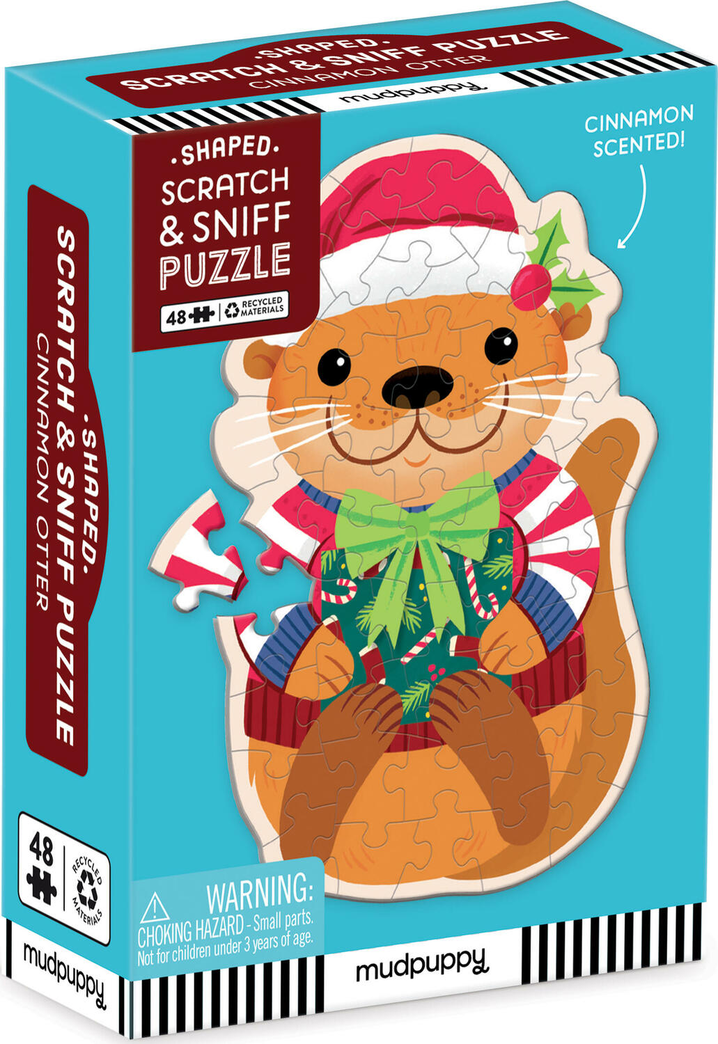 Cinnamon Otter 48 Piece Scratch and Sniff Shaped Mini Pzl