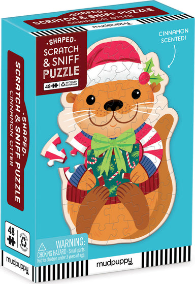 Cinnamon Otter 48 Piece Scratch and Sniff Shaped Mini Pzl