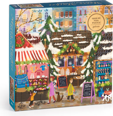 Joy Laforme Merry Market 1000 Piece Foil Puzzle in a Square Box