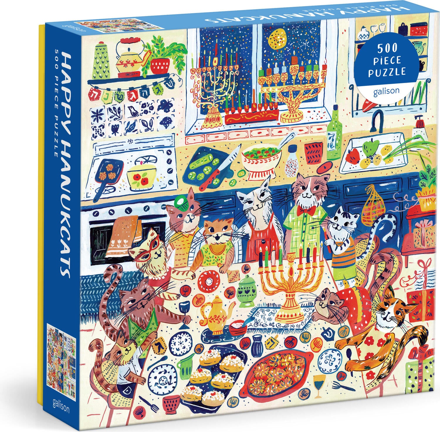 Happy Hanukcats 500 Piece Puzzle