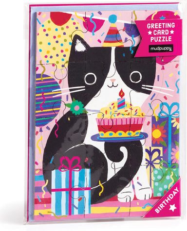 Purr-fect Cat Birthday Greeting Card Puzzle