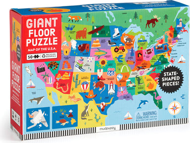Map of the U.S.A. 50 Piece Giant Floor Puzzle