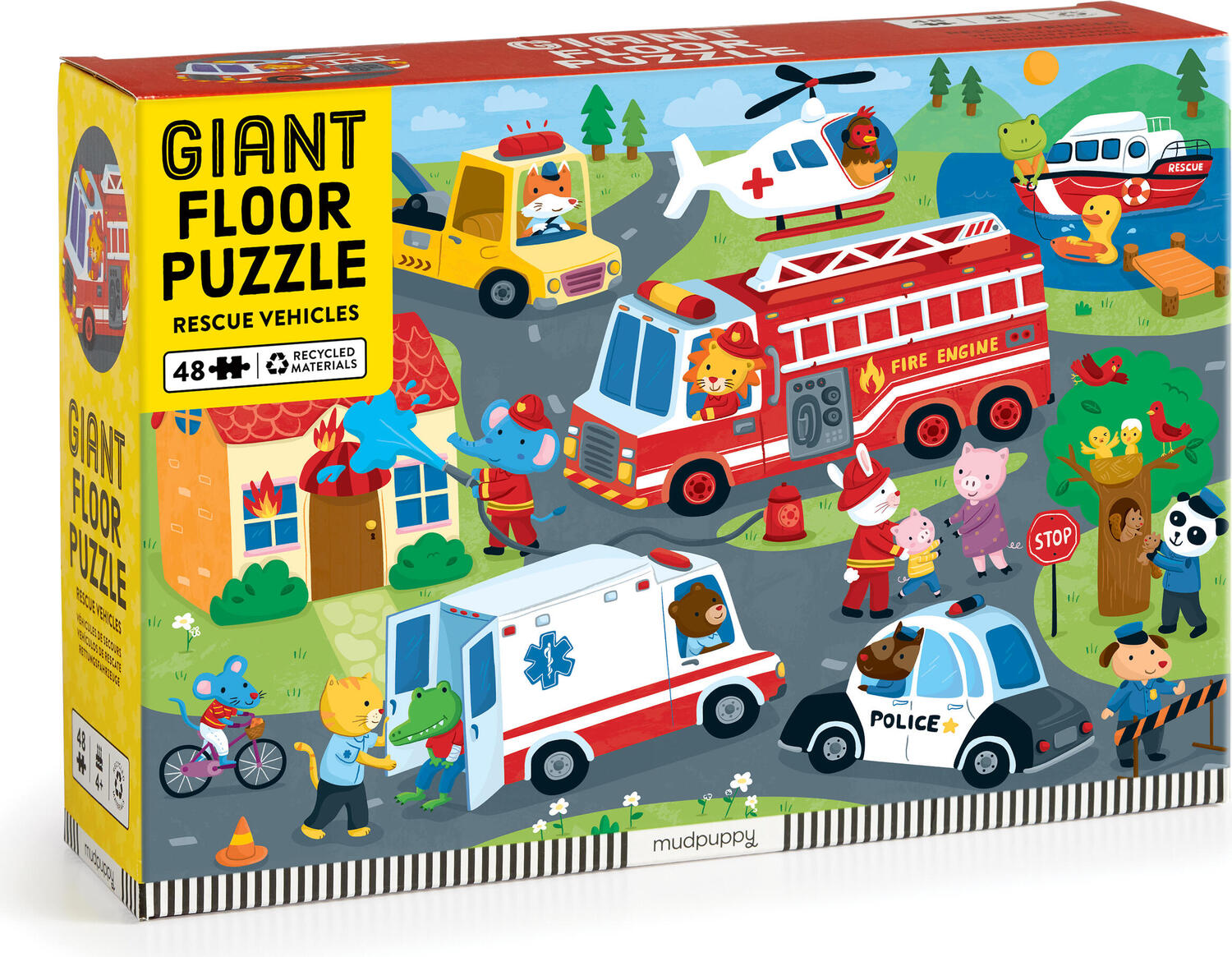 Rescue Vehicles 48 Piece Giant Floor Puzzle